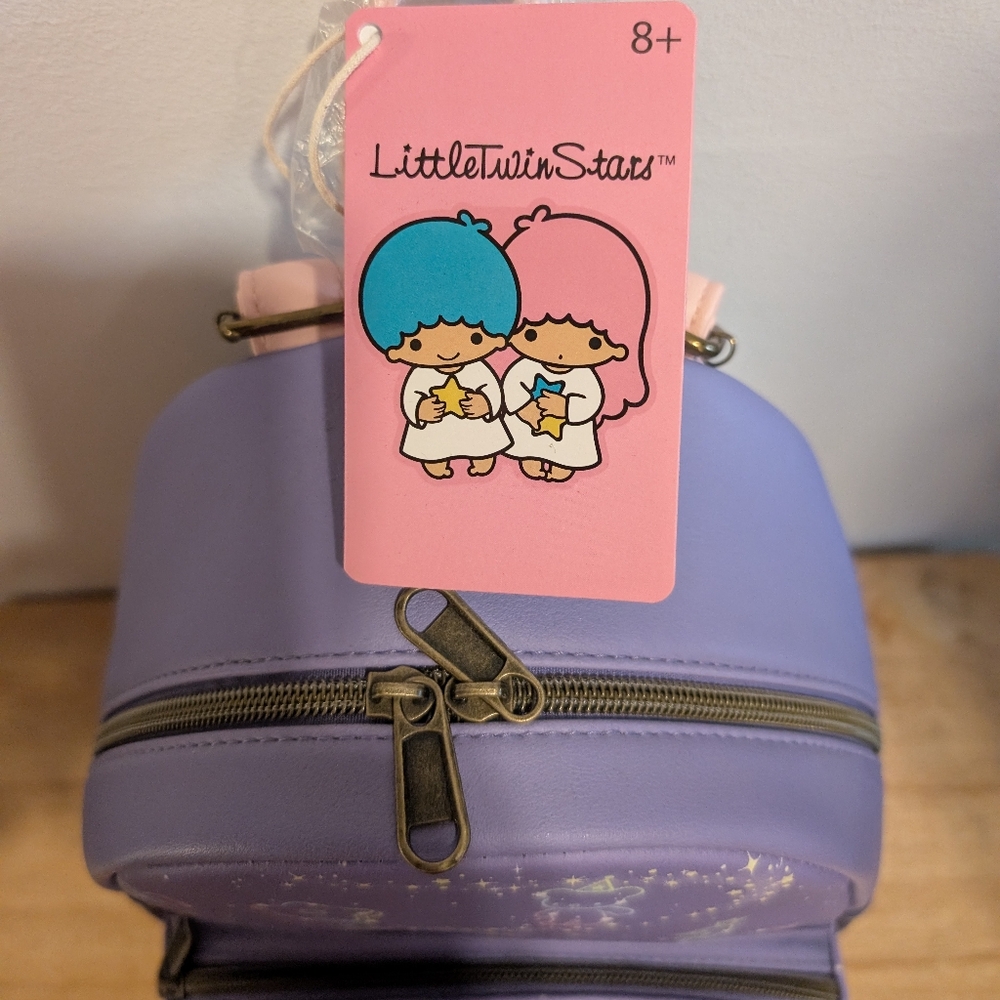Sanrio Purple Mini Backpack with Sparkly Castle Design - Picture 2 of 5